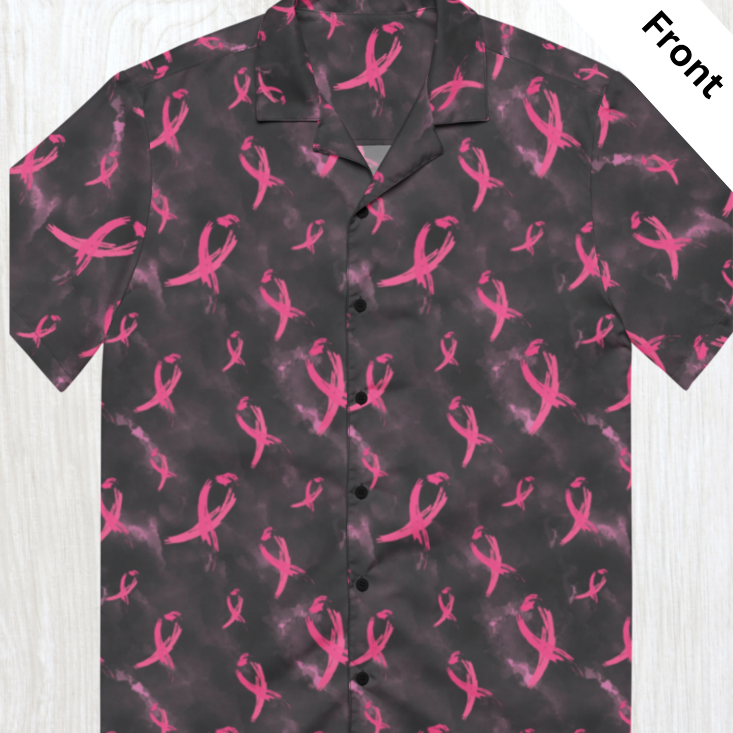 Pink Ribbon Button Up Shirt | Breast Cancer Awareness Hawaiian Shirt | Support Hope Shirt
