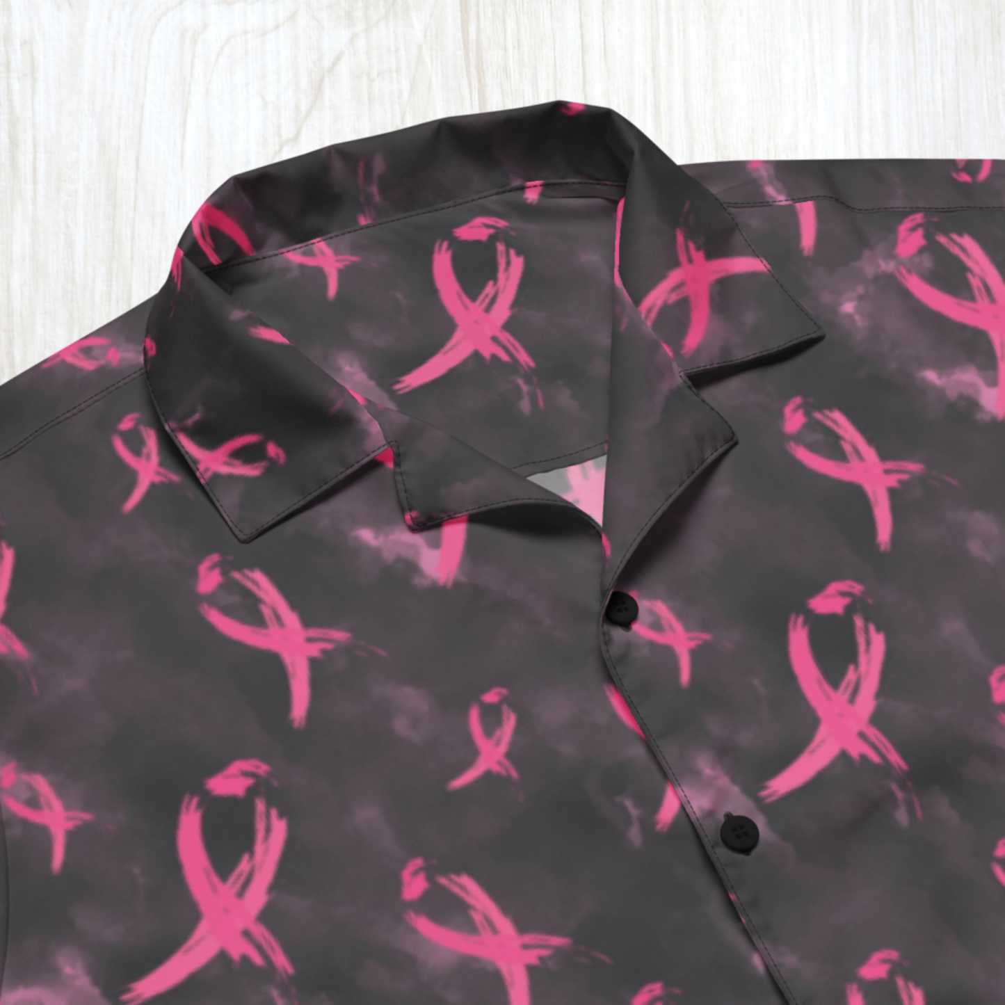 Pink Ribbon Button Up Shirt | Breast Cancer Awareness Hawaiian Shirt | Support Hope Shirt