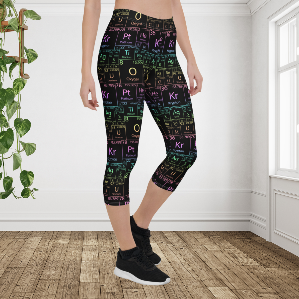 Periodic Table Capri Leggings | Science Teacher Leggings | Chemistry Workout Pants