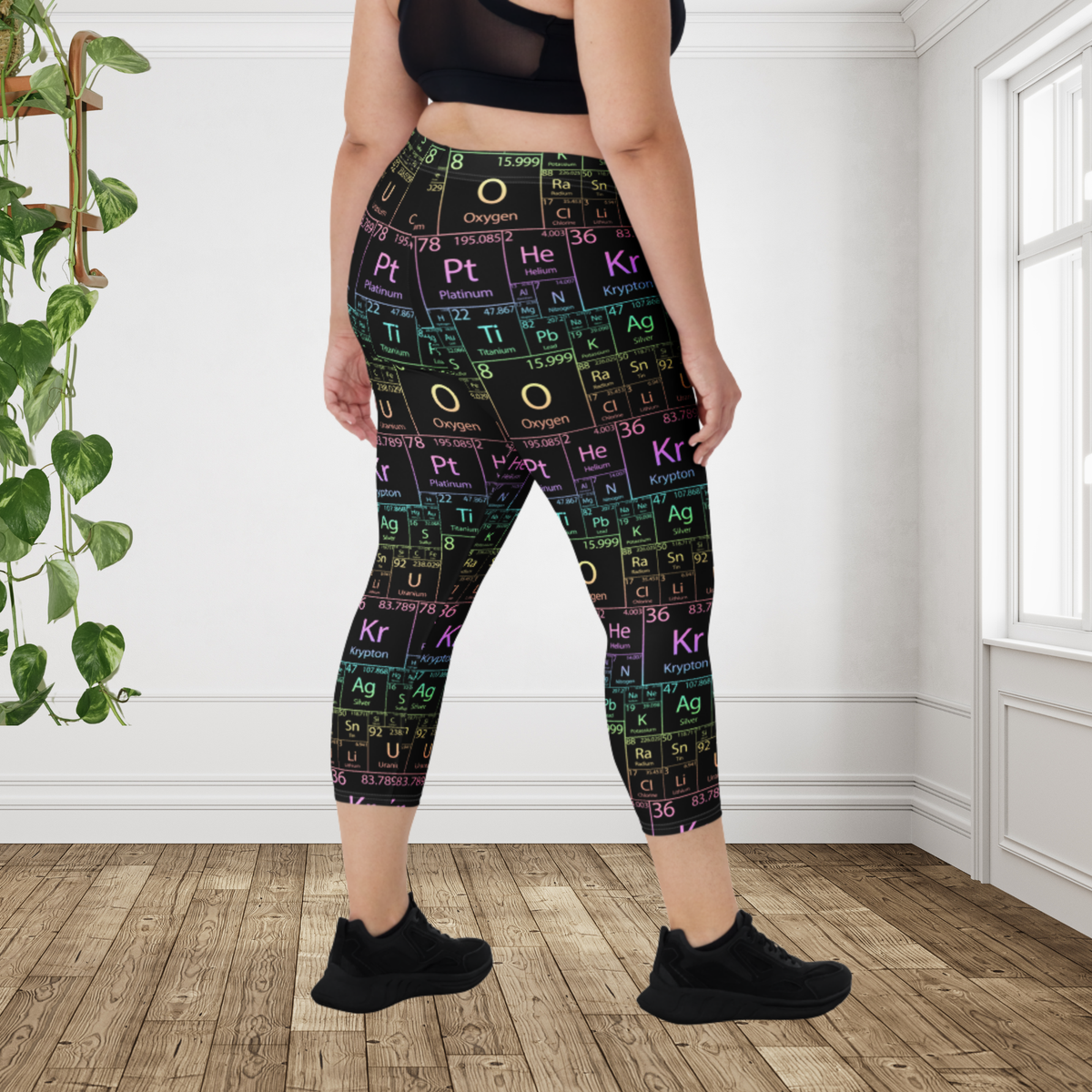 Periodic Table Capri Leggings | Science Teacher Leggings | Chemistry Workout Pants