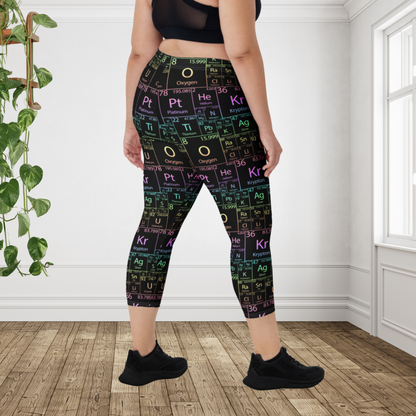 Periodic Table Capri Leggings | Science Teacher Leggings | Chemistry Workout Pants