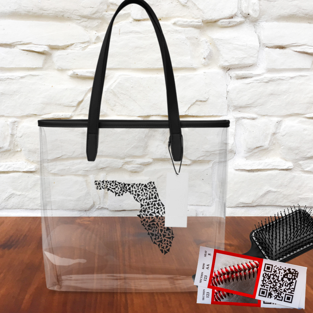 Clear Florida Tote Bag | Stadium Approved Beach Purse, Concert Gameday Travel Bag