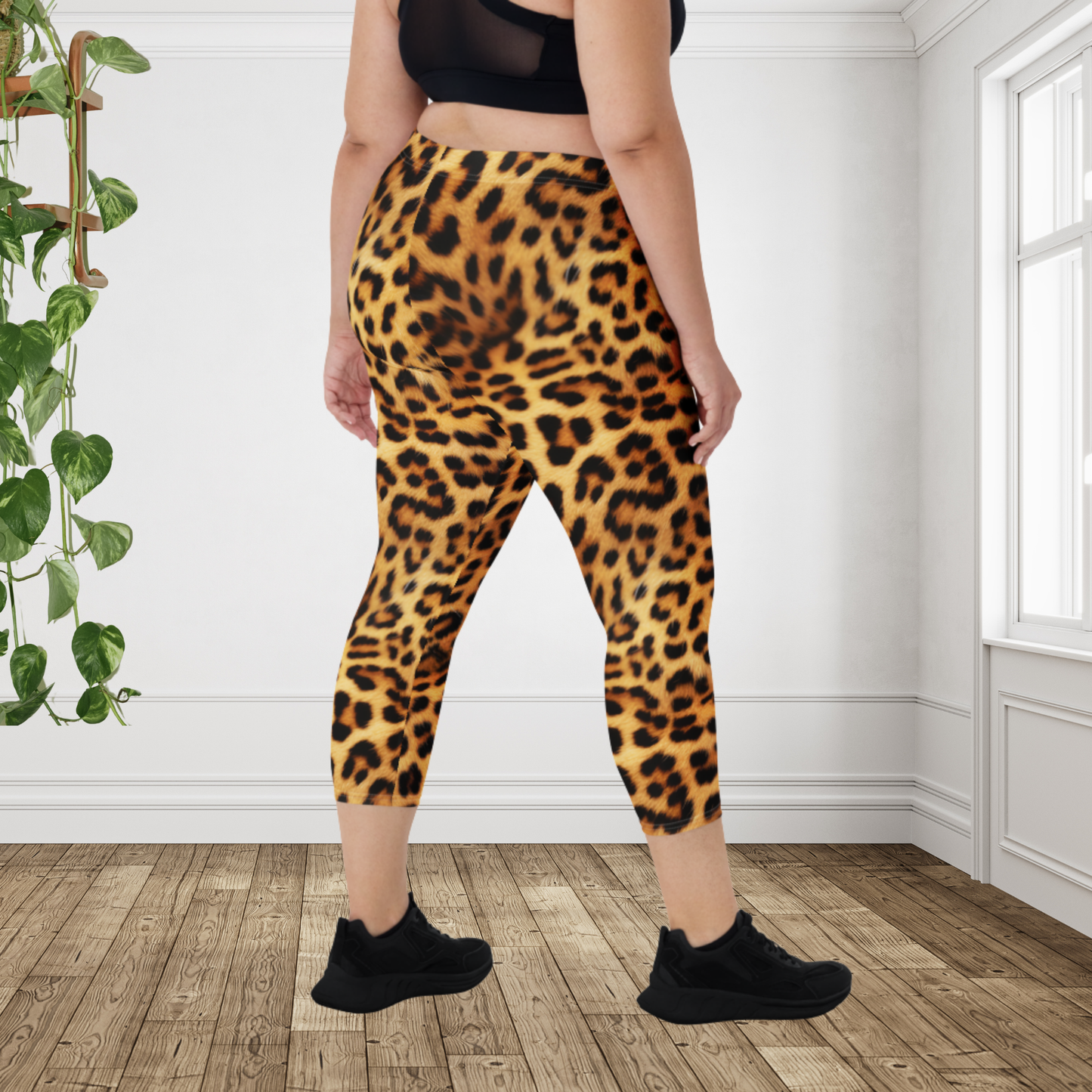 Leopard Print Capri Leggings | Womens Animal Print Workout Capris