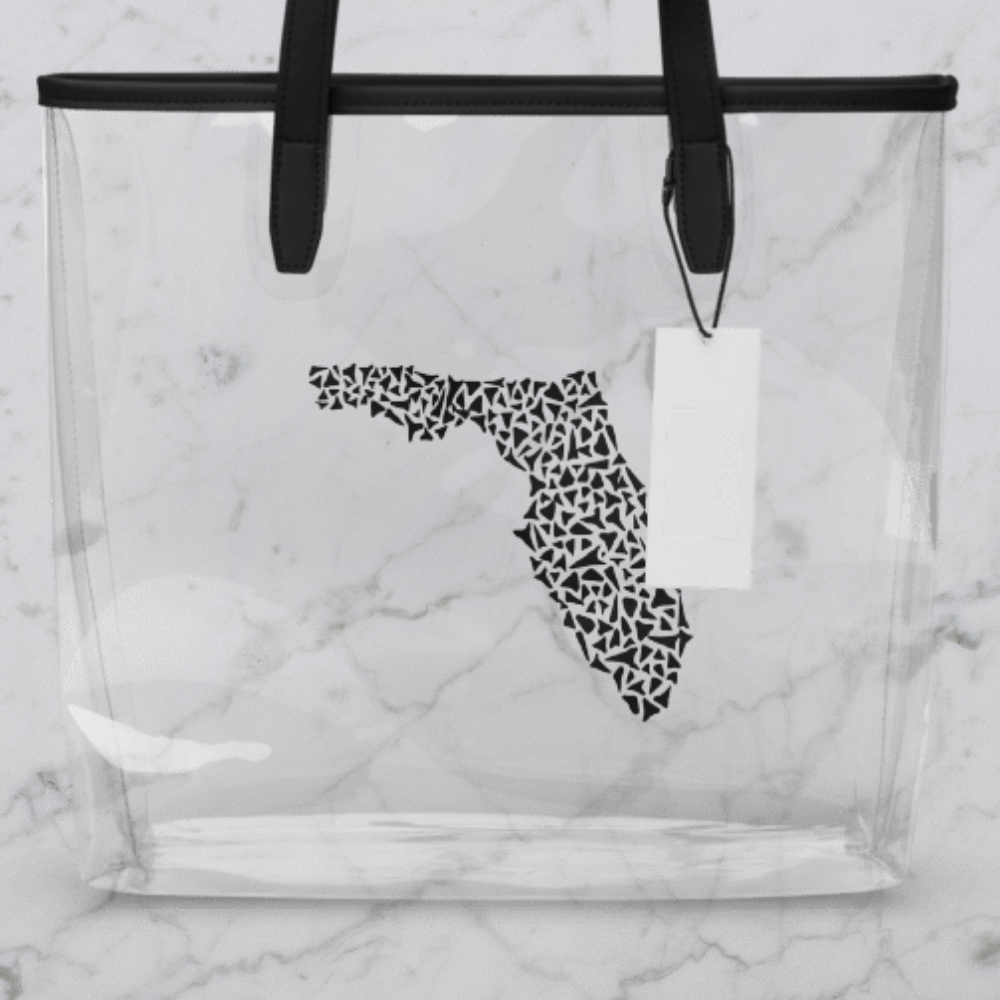 Clear Florida Tote Bag | Stadium Approved Beach Purse, Concert Gameday Travel Bag