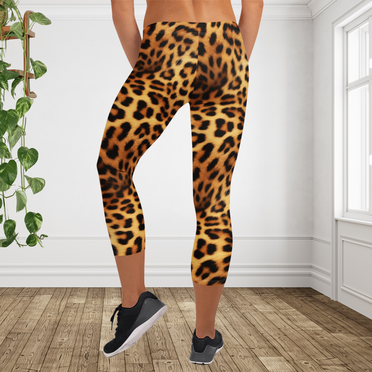Leopard Print Capri Leggings | Womens Animal Print Workout Capris