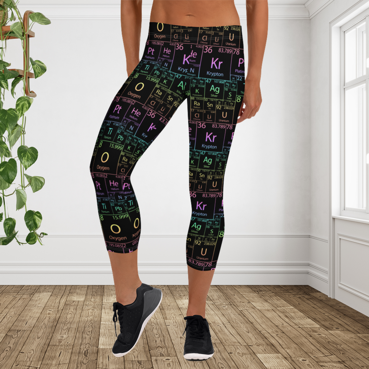 Periodic Table Capri Leggings | Science Teacher Leggings | Chemistry Workout Pants