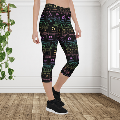 Periodic Table Capri Leggings | Science Teacher Leggings | Chemistry Workout Pants