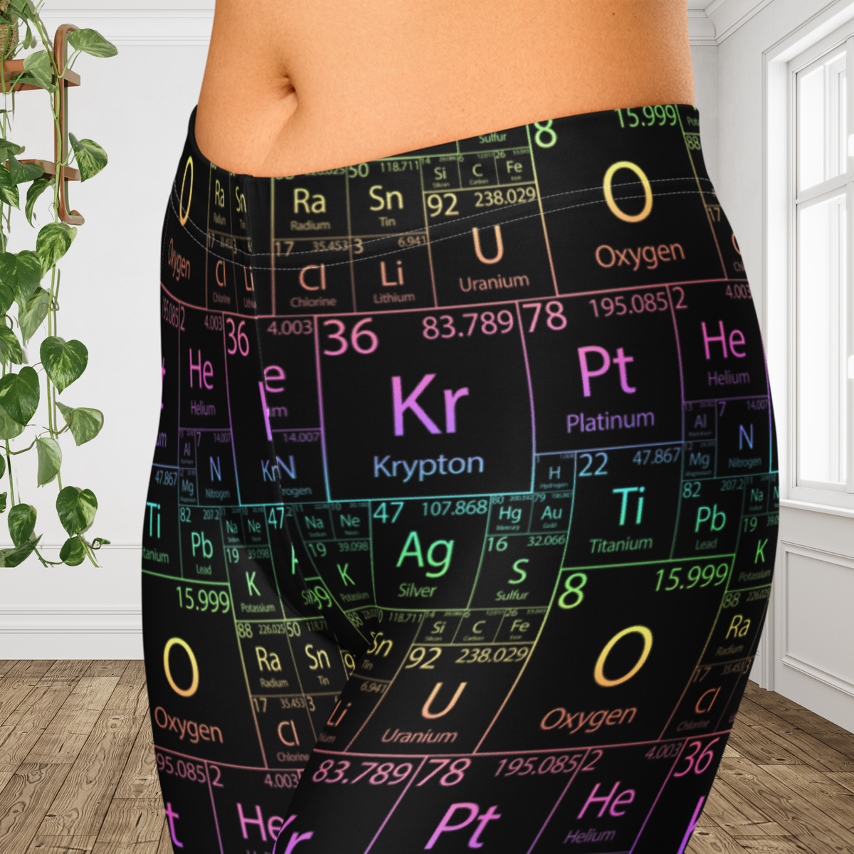 Periodic Table Capri Leggings | Science Teacher Leggings | Chemistry Workout Pants