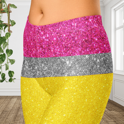 Teacher Pencil Capri Leggings for Women | Glitter Pencil Leggings | Back to School Capri Pants | Teacher Appreciation Gift | Classroom Fashion