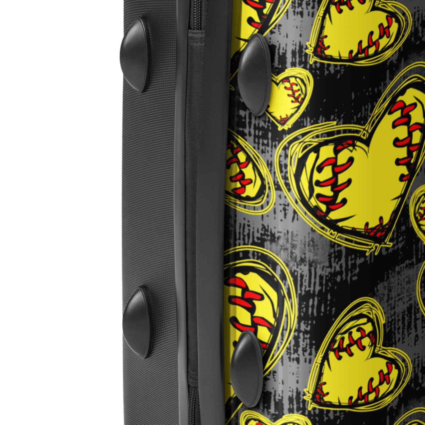 Softball Heart Suitcase | Softball Travel Luggage | Girls Softball Carry On | Softball Team Travel Bag | Sports Lover Gift