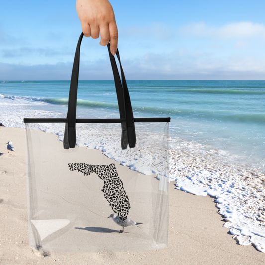 Clear Florida Tote Bag | Stadium Approved Beach Purse, Concert Gameday Travel Bag